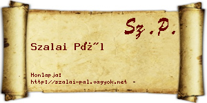 Szalai Pál névjegykártya